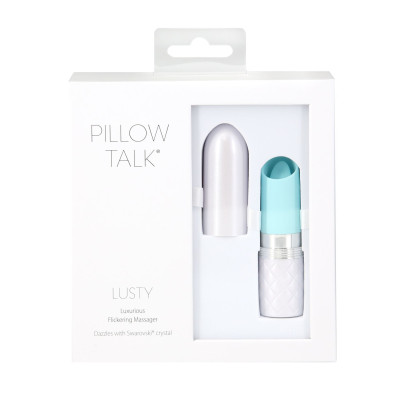 Кліторальний вібратор Pillow Talk Lusty Luxurious Flickering Massager, бірюзовий
