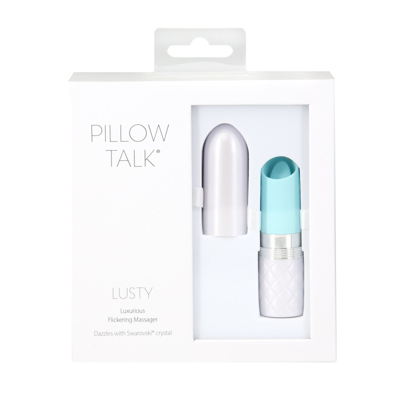 Кліторальний вібратор Pillow Talk Lusty Luxurious Flickering Massager, бірюзовий
