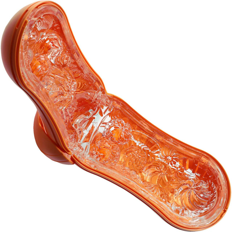 Мастурбатор Tenga Flip Orb - Sunset Orange, зі змінним стиском, зі стимулюючими кульками всередині