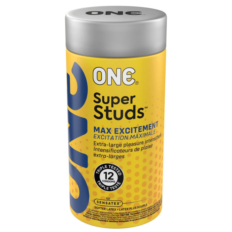 Презервативи ONE Super Studs 12 шт, подарункова упаковка
