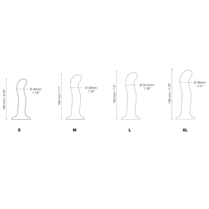 Насадка для страпону Strap-On-Me P&G-Spot Dildo, силікон, розмір XL