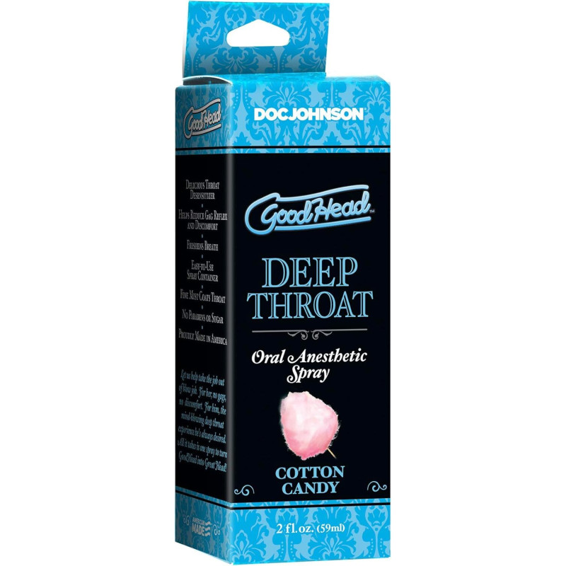 Спрей для глибокого мінету Doc Johnson GoodHead DeepThroat Spray – Cotton Candy (Солодка вата) 59 мл