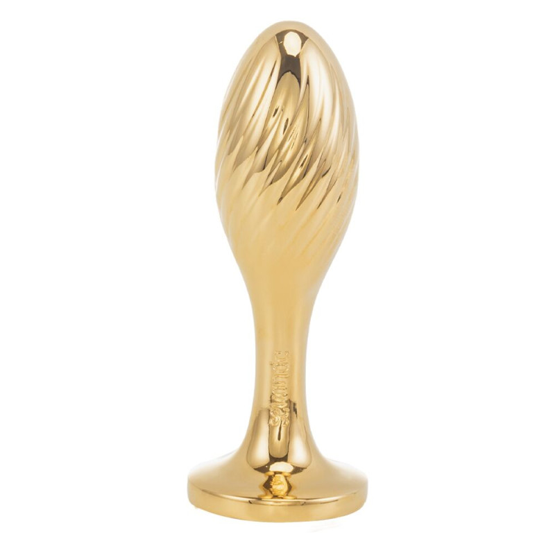 Металева анальна пробка LOCKINK SEVANDA White Fox-Tail Anal Pear-shape Plug, лисячий хвіст