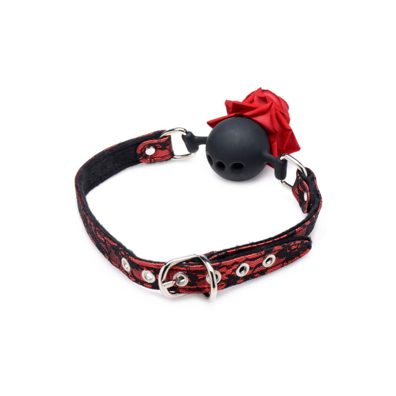 Кляп Master Series Eye-Catching Ball Gag With Rose (м'ята упаковка)