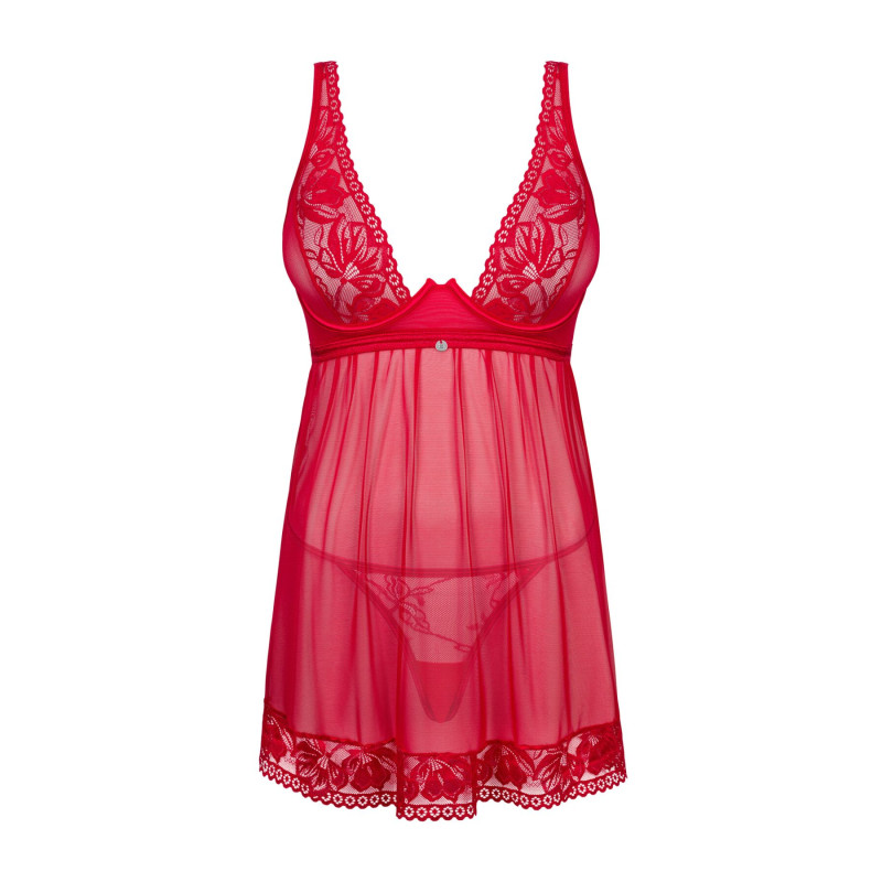 Сукня зі стрінгами Obsessive Lacelove babydoll & thong M/L