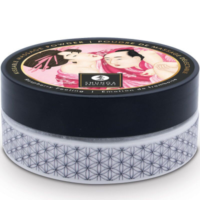 Смачна пудра для оральних ласк Shunga Body Powder - Малина (75 грам)