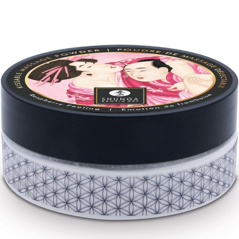 Смачна пудра для оральних ласк Shunga Body Powder - Малина (75 грам)