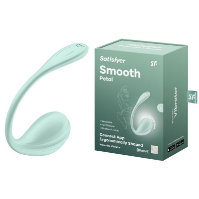 Віброяйце Satisfyer Smooth Petal Connect App Mint
