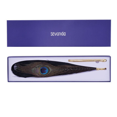 Лоскіт LOCKINK SEVANDA Natural Peacock Flirting Feather Tickler, перо павича