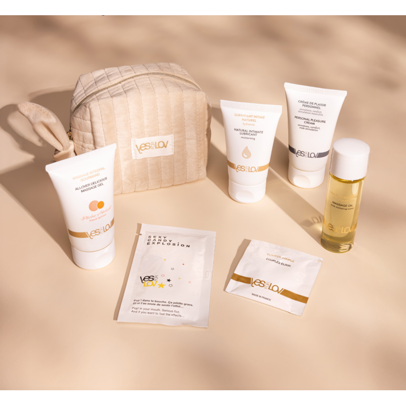 Набір чуттєвої косметики для пар Delightful Velvet Kit, колір: шампань YESforLOV (Франція)