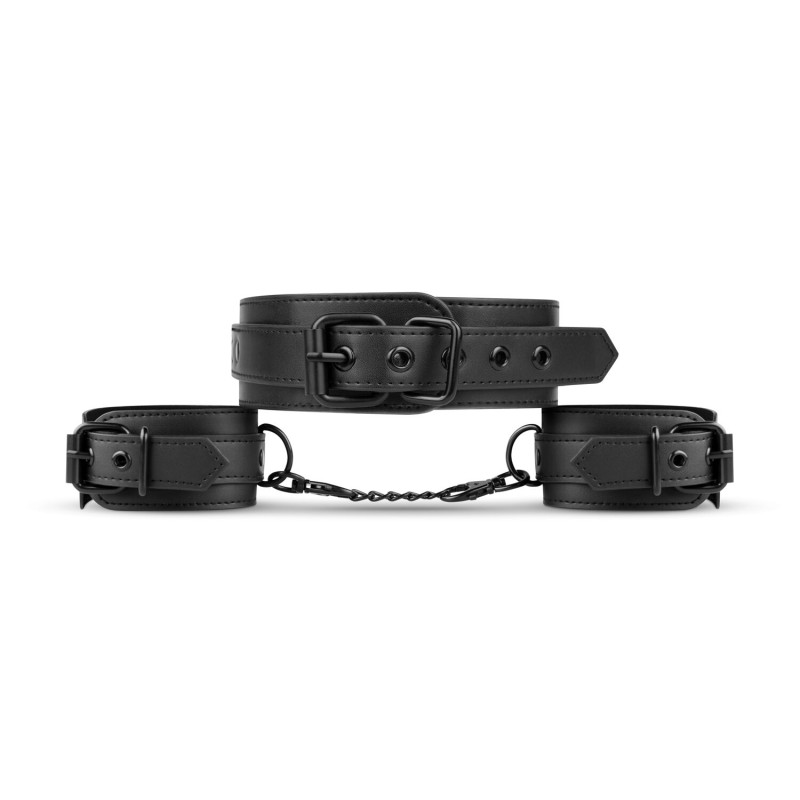 Наручники з нашийником Bedroom Fantasies Collar & Cuffs, чорні