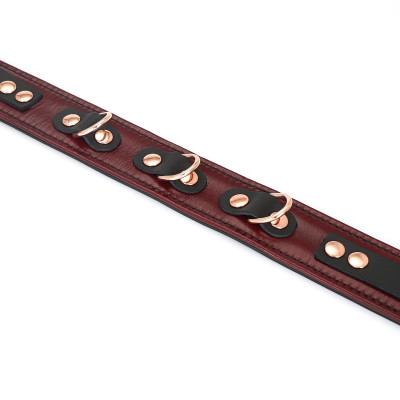 Нашийник з повідцем Liebe Seele Wine Red Collar and Leash (м'ята упаковка)