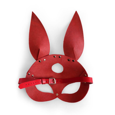 Шкіряна маска зайчика Art of Sex - Bunny mask, червона