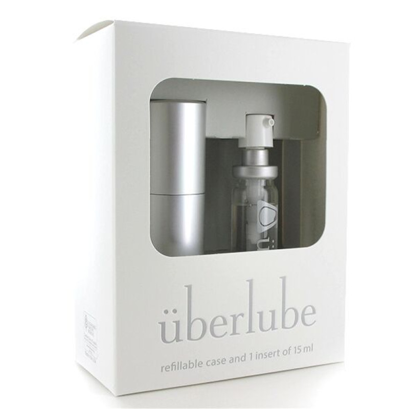 Преміум лубрикант 3 в 1 на силіконовій основі Uberlube Good-to-Go Silver 15 мл + кейс (термін 03.2024)