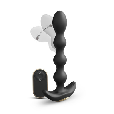 Анальний вібратор-буси Dorcel FLEXI BALLS, гнучкий ствол, з пультом, 16х2.8 см