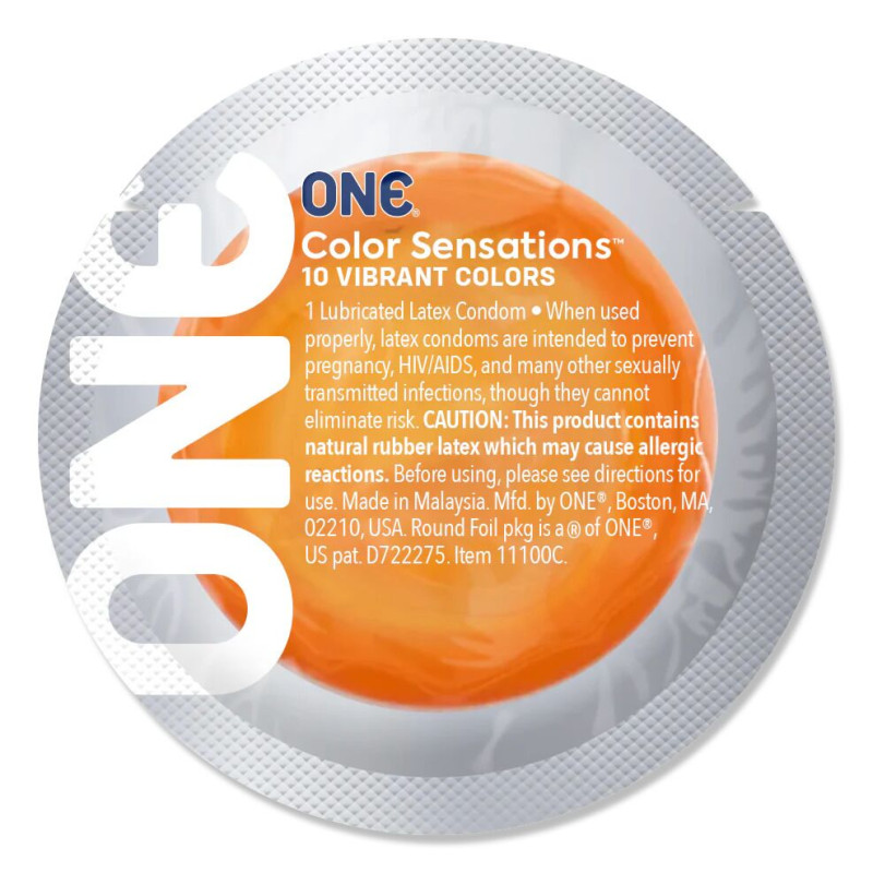 Презервативи ONE Color Sensations 100 шт, мегапак