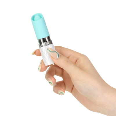 Кліторальний вібратор Pillow Talk Lusty Luxurious Flickering Massager, бірюзовий