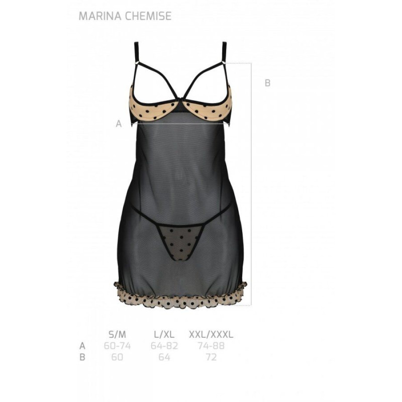 Пеньюар MARINA CHEMISE beige L/XL - Passion