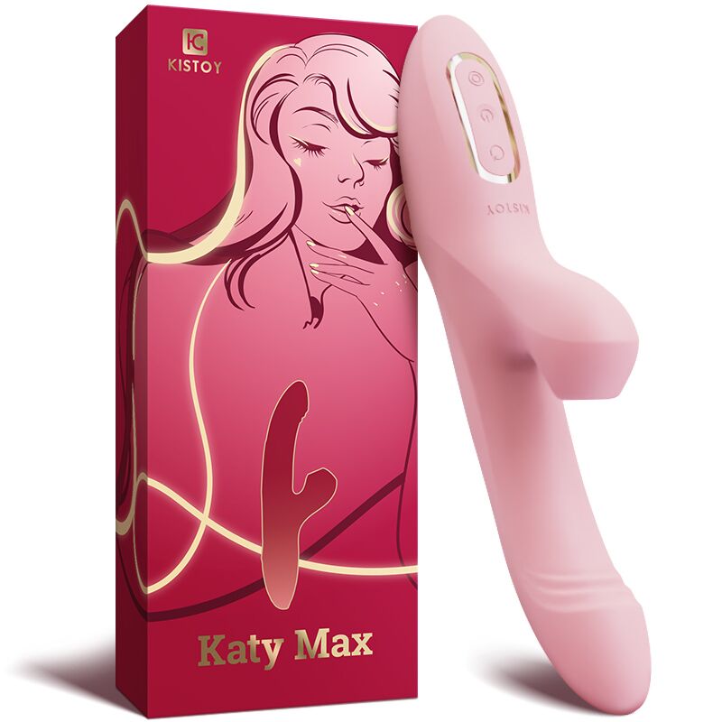 Вібратор-кролик з обертанням стовбура та вакуумною стимуляцією KISSTOY Katy Max (м'ята упаковка)