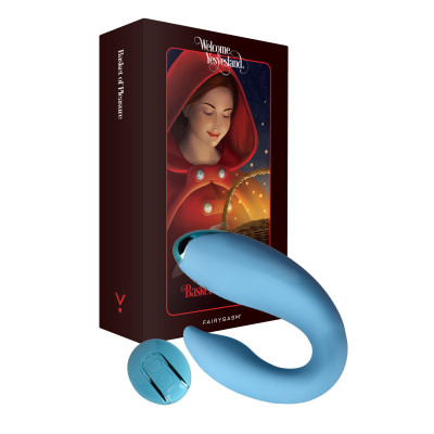 Вібратор для пар FairyGasm PleasureBerry Blue, пульт дистанційного керування, зарядний кейс