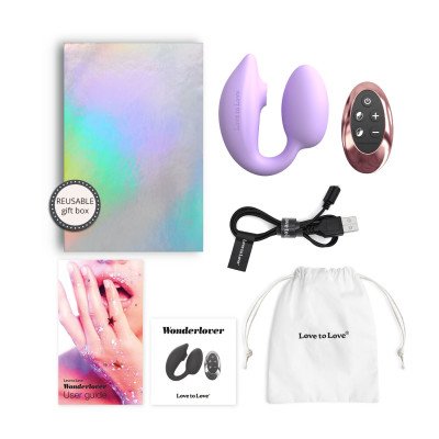 Віброяйце з вакуумною стимуляцією Love To Love Wonderlover VIVA MAUVE