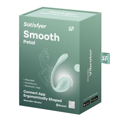 Віброяйце Satisfyer Smooth Petal Connect App Mint