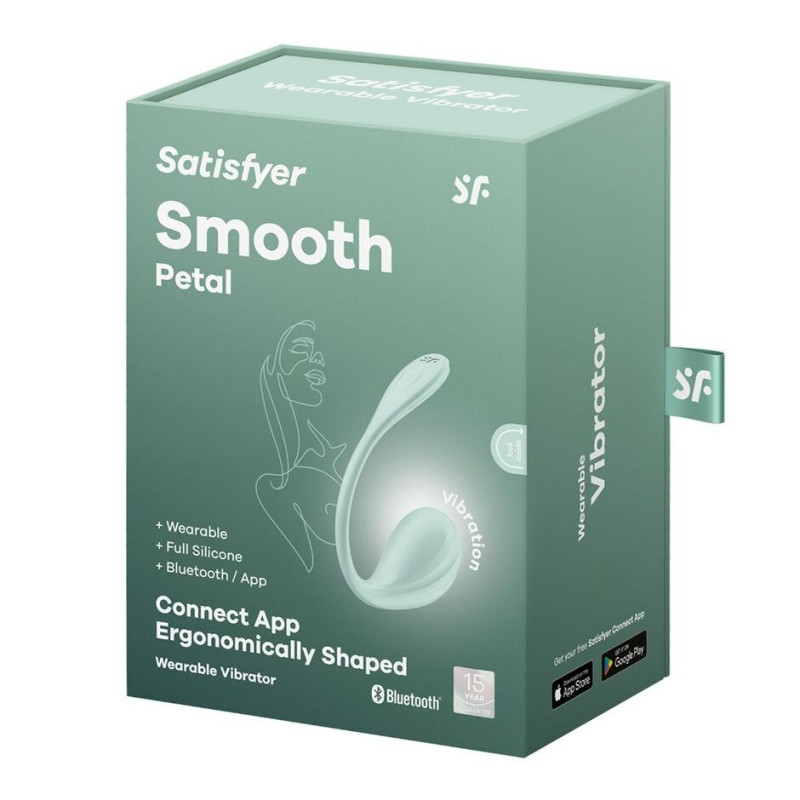 Віброяйце Satisfyer Smooth Petal Connect App Mint