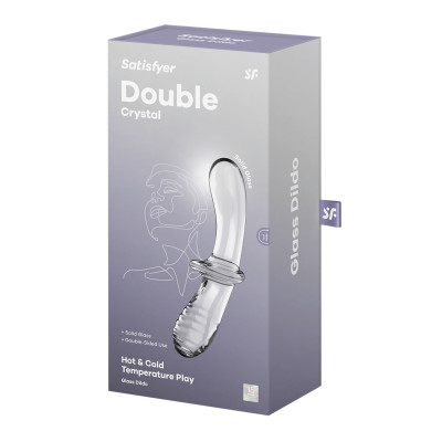 Скляний дилдо Satisfyer Double Crystal Transparent