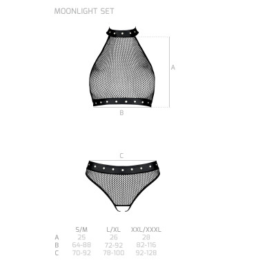 Боді MOONLIGHT SET Black XXL/3XL - Passion