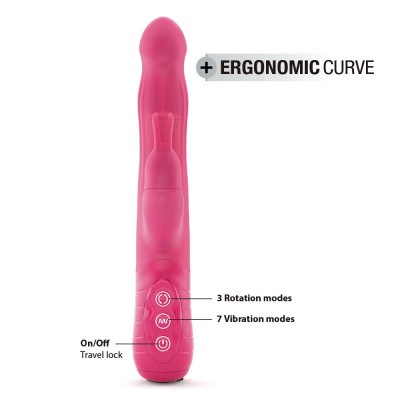 Вібратор-кролик Dorcel Baby Rabbit Magenta 2.0 з головкою, що обертається
