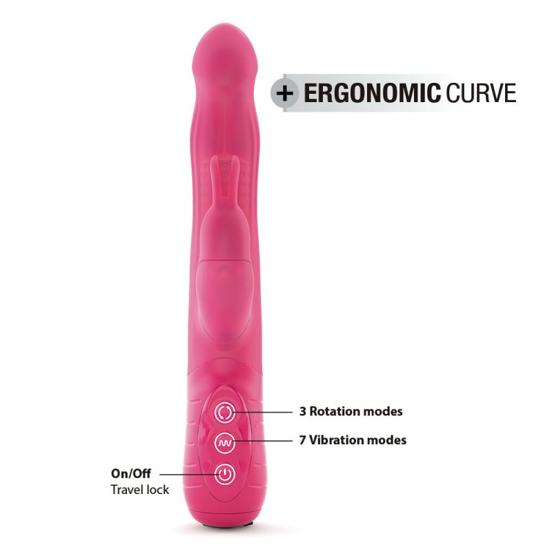 Вібратор-кролик Dorcel Baby Rabbit Magenta 2.0 з перловим масажем і головкою, що обертається.