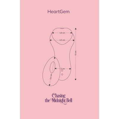 Вібратор в трусики FairyGasm HeartGem Green, пульт дистанційного керування, на магніті