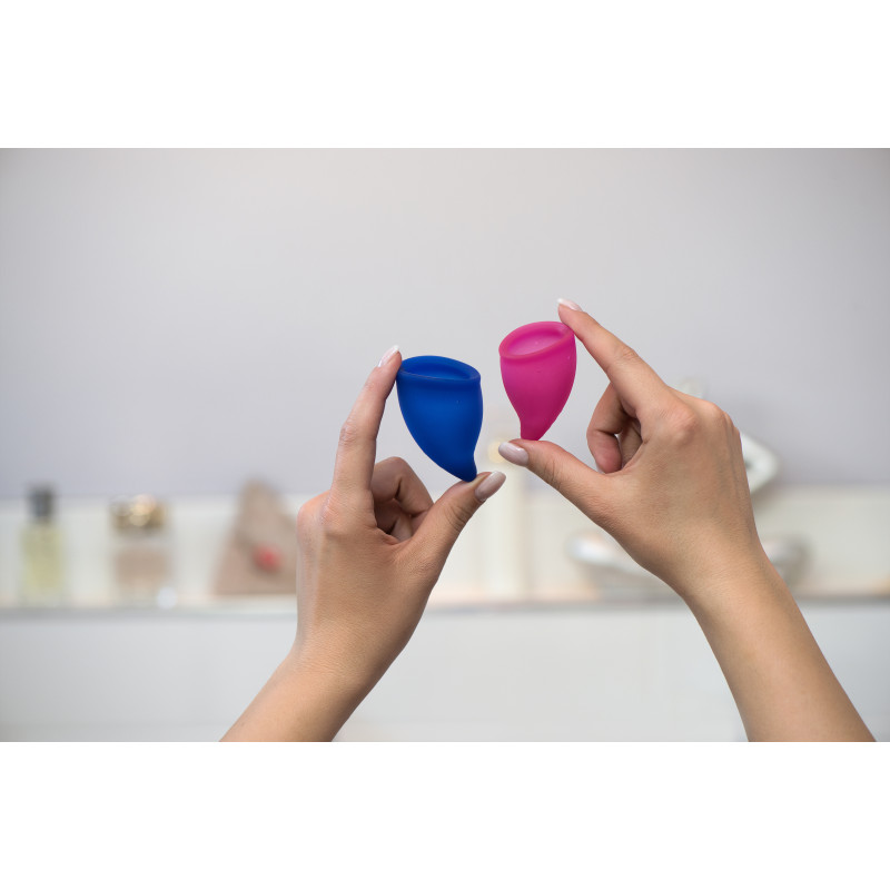 Набір менструальних чаш Fun Factory Fun Cup розмір А та B Blue Pink