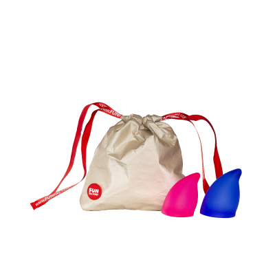 Набір менструальних чаш Fun Factory Fun Cup розмір А та B Blue Pink