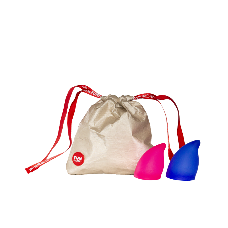 Набір менструальних чаш Fun Factory Fun Cup розмір А та B Blue Pink
