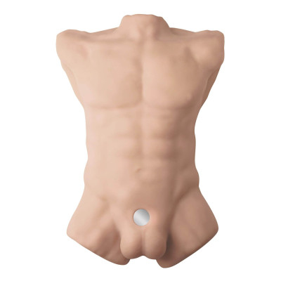 Торс із фалоімітатором на присосці SilexD Apollo L Male Torso, суперреалістичний, термореактивний