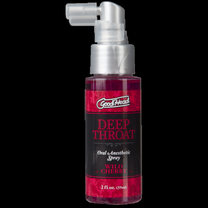 Спрей для глибокого мінету Doc Johnson GoodHead DeepThroat Spray - Дика Вишня 59 мл (м'ята упаковка)