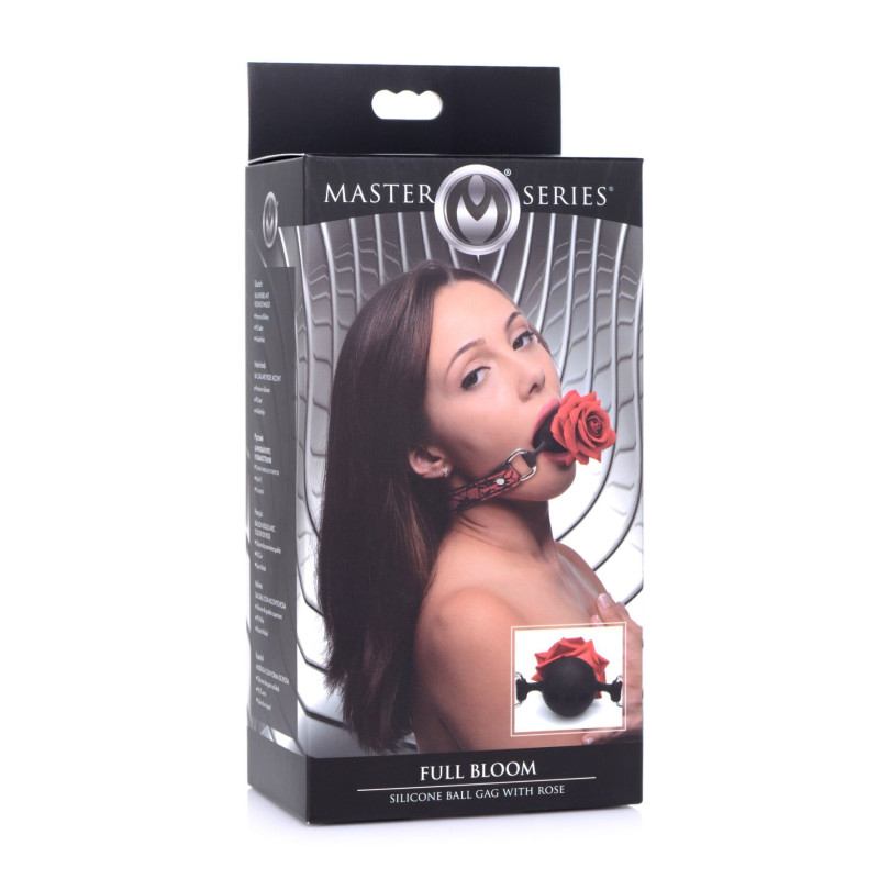 Кляп Master Series Eye-Catching Ball Gag With Rose (м'ята упаковка)