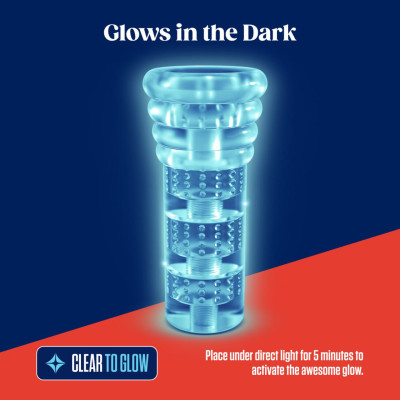 Мастурбатор Rize by Blush - Luz Glow in the Dark Masturbator, прозорий