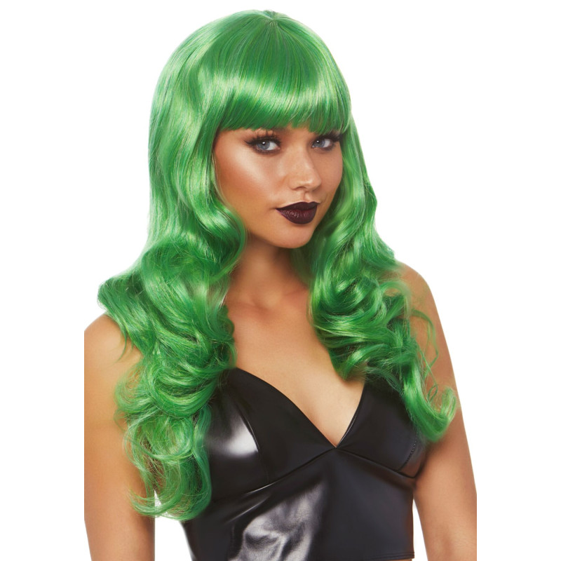 Хвиляста перука Leg Avenue Misfit Long Wavy Wig Green, довгий, реалістичний вигляд, 61 см