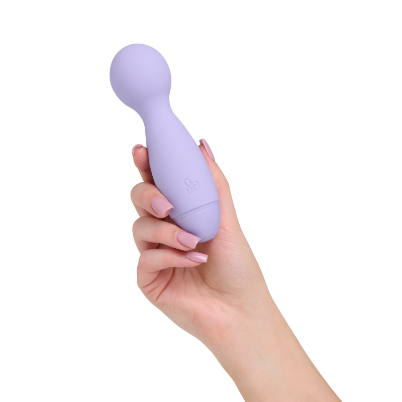 Міні вібратор So Divine Pearl Mini Massaging Wand для стимуляції та масажу, блакитний