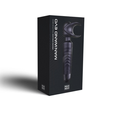 Мастурбатор-вібромасажер Manwan MAN.WAND EVO Black Plum, відмінно для пар, вібромінет