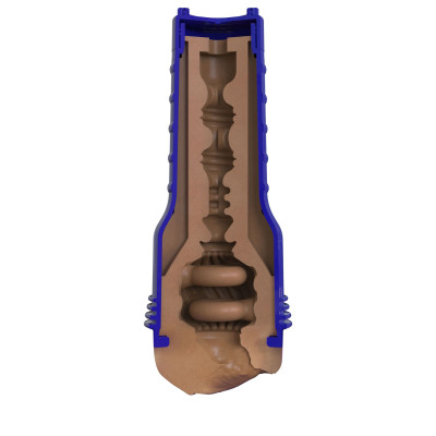 Мастурбатор-вагіна Fleshlight Boost Bang Medium Dark Flesh, що плавають кільця Turbo Tech