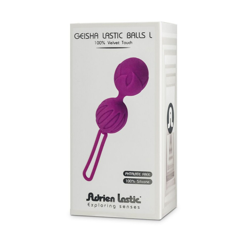 Вагінальні кульки Adrien Lastic Geisha Lastic Balls BIG Magenta (L), діаметр 4 см, вага 90гр