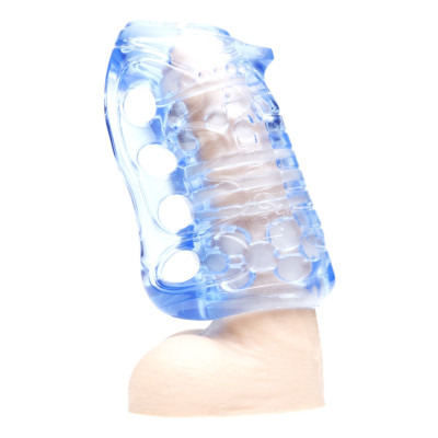 Мастурбатор Fleshlight Fleshskins Grip Blue Ice, надійна фіксація на руці, відмінно для пар і мине