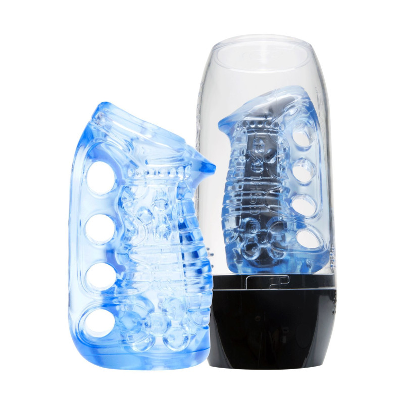 Мастурбатор Fleshlight Fleshskins Grip Blue Ice, надійна фіксація на руці, відмінно для пар і мине