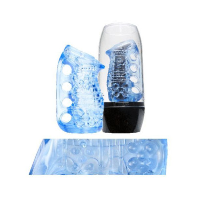 Мастурбатор Fleshlight Fleshskins Grip Blue Ice, надійна фіксація на руці, відмінно для пар і мине