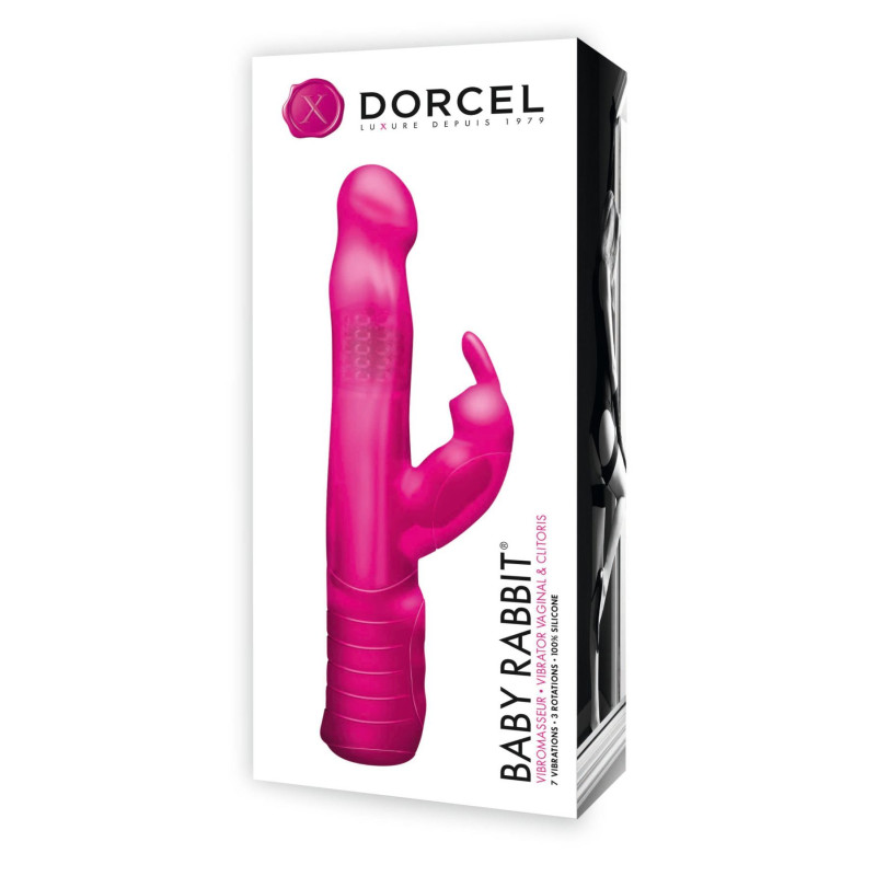 Вібратор-кролик Dorcel Baby Rabbit Pink з перлинним масажем і обертаючою головкою