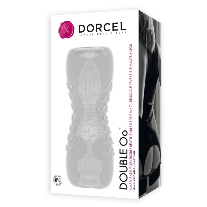Мастурбатор Dorcel Double OO, двосторонній, два рельєфу