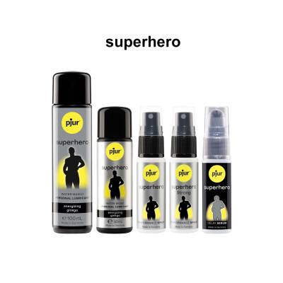 Пролонгуючий спрей Pjur Superhero Spray 20 мл, вбирається в шкіру, натуральні компоненти